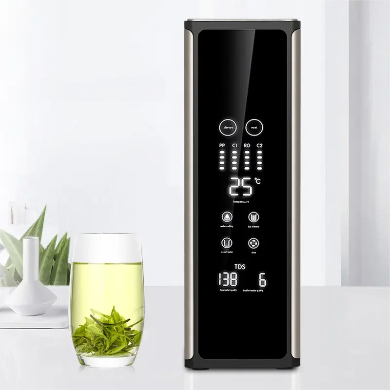 OEM/ODM Tempered Glass Panel Water Machine Built-in Intelligent Sensor Module Water Cleaner RO Water Purifier for Homes
