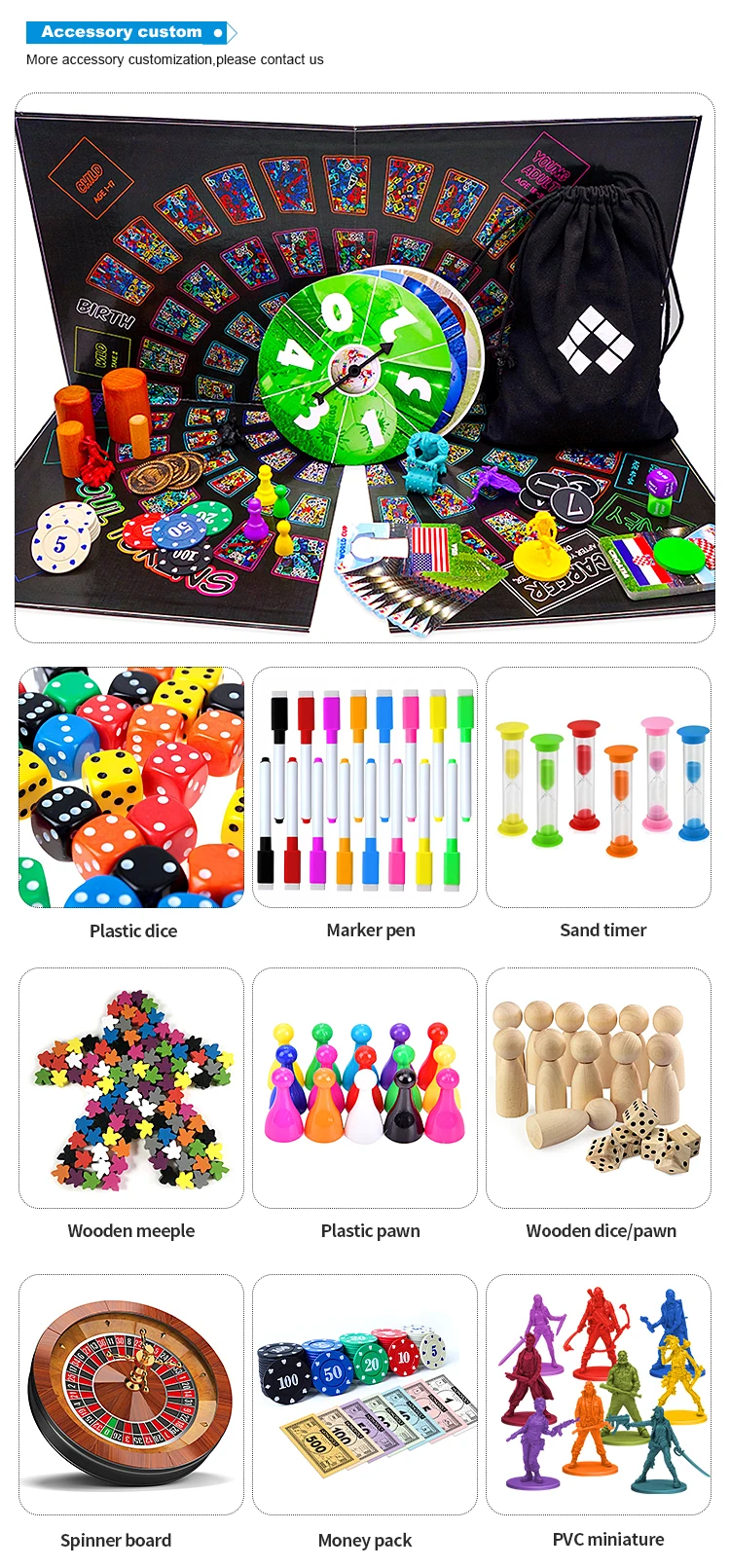 Custom Board Game Printing Game Board Wholesale Family Party Fantasy Board Game For Kids And Adults