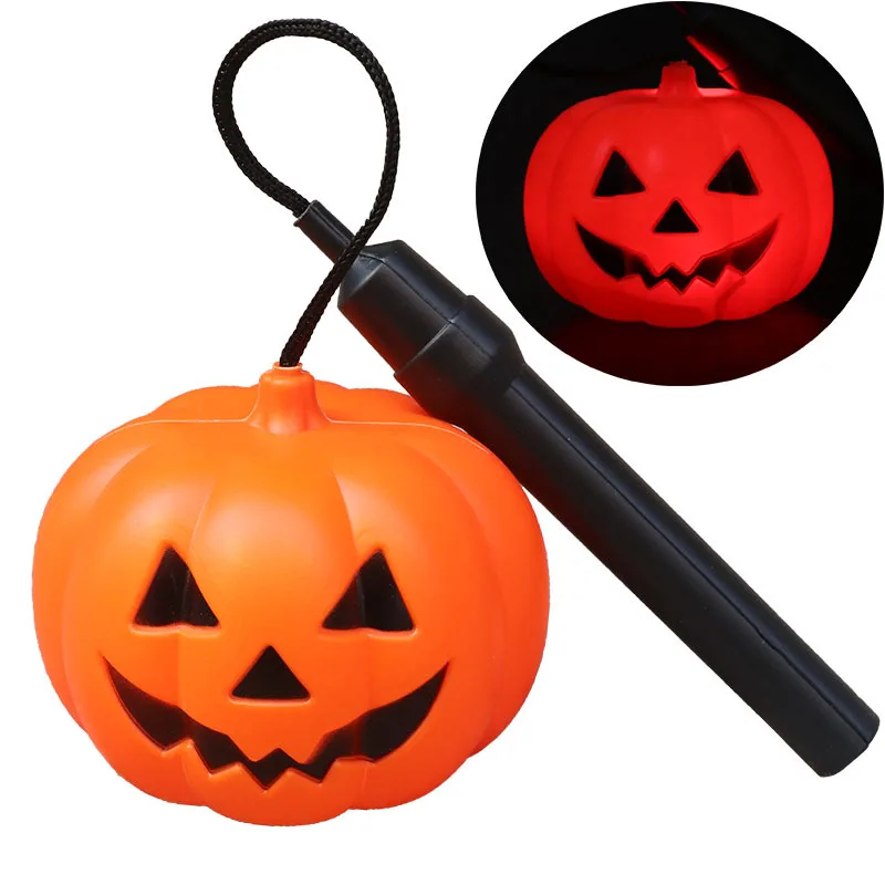 Pumpkin Lantern Halloween Colorful Music Voice Control Pumpkin Large Candy Jar Ghost