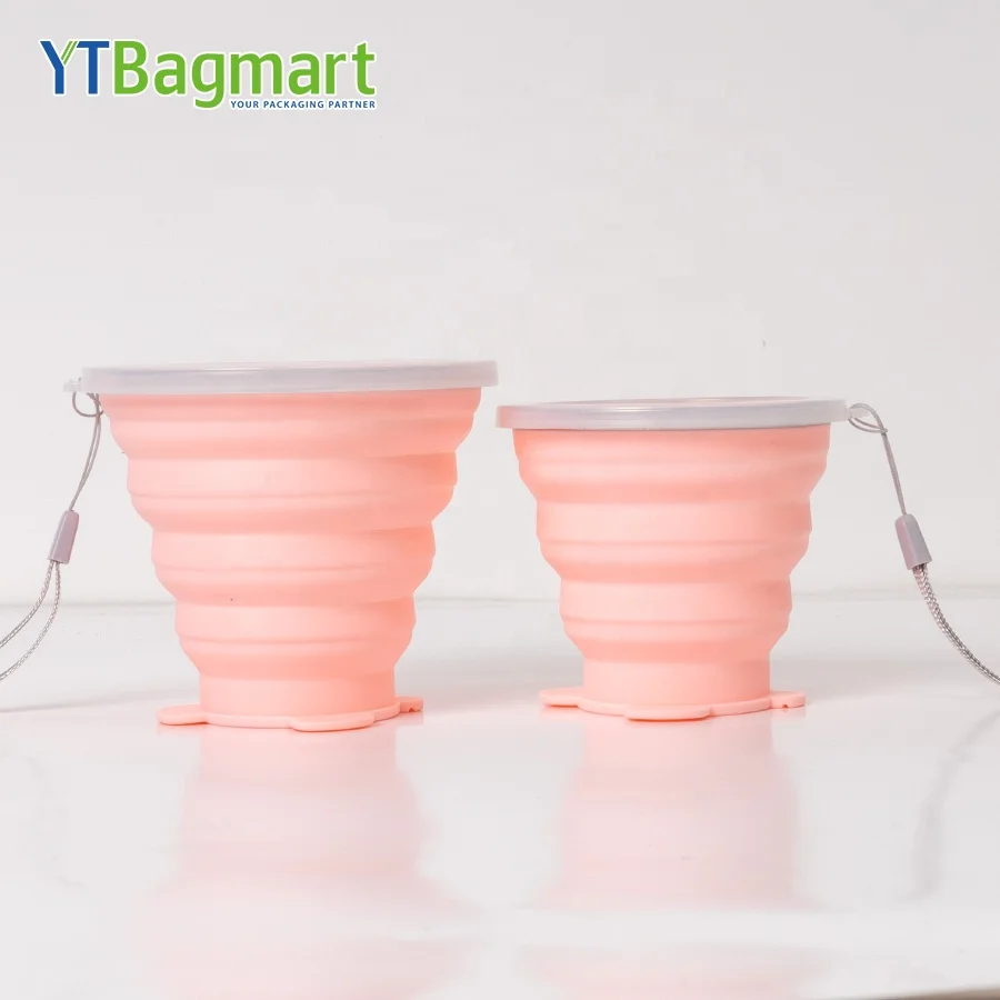 Hot Selling Silicone Folding Cup Outdoor Sports Collapsible Cups Camping Silicone Foldable Water Cup