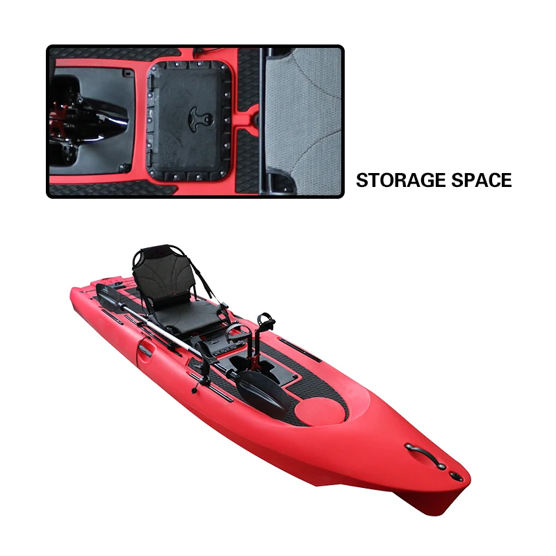 2024  Popular 10ft Plastic Pedal Drive Fishing Kayak 1 Person Single Seating New Design Kayak