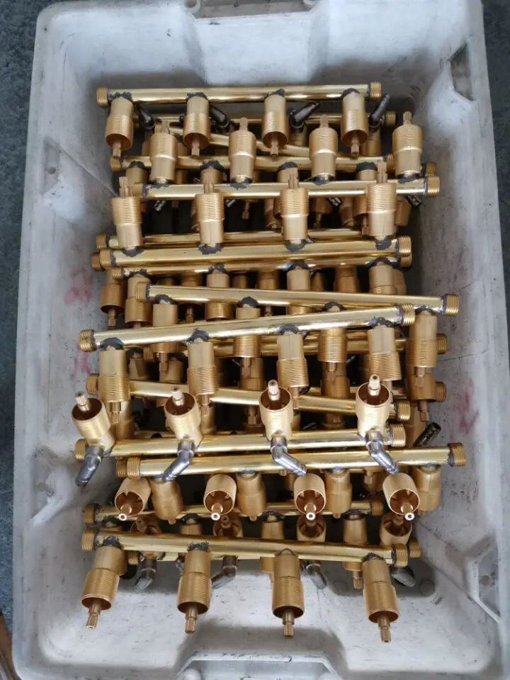 Factory Top  Brass thermostatic 6 Ways mixer taps  bathroom shower faucet