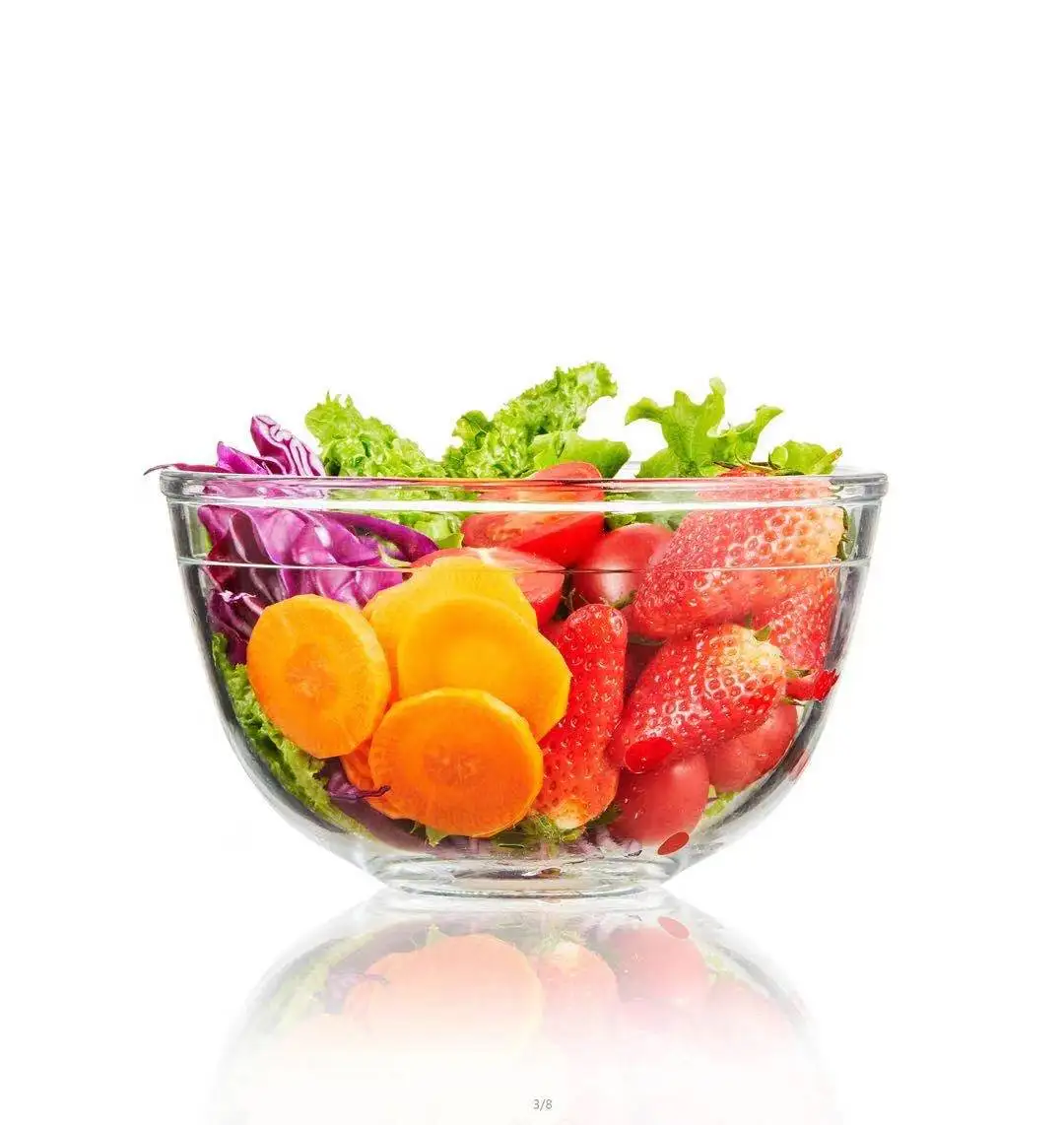 high borosilicate big glass salad bowl glass mixing bowl for microwave oven