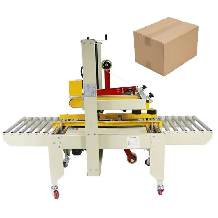 carton tape closing case sealer low price semi automatic scotch tape carton seal machine