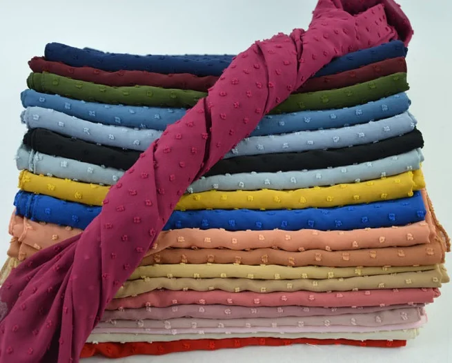Fashion 20colors Pom Chiffon Hijab muslim stylish lady georgette scarf