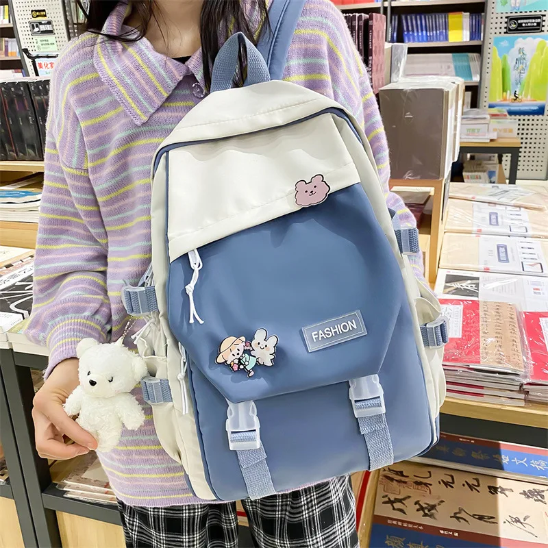 Japanese style backpack student schoolbag college style casual men and women backpack