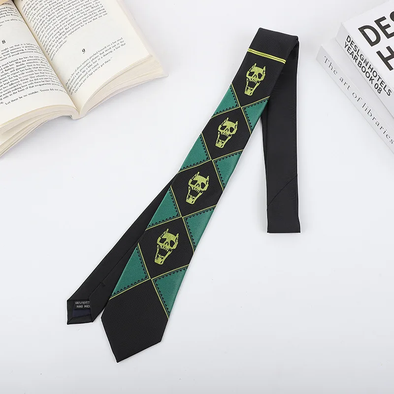 Japanese Anime cosplay costume accessories Kira Yoshikage skeleton Tie JoJo Bizarre Adventure Tie
