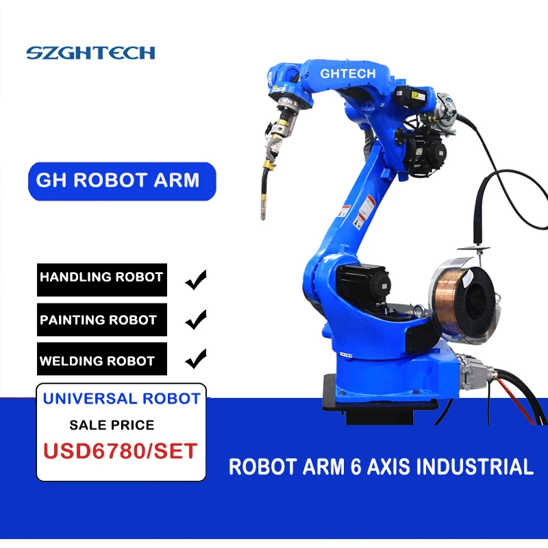 Автоматические промышленные 6 оси сварочный аппарат Роботизированная рука манипулятор с высоким уровнем лазерный станок для резки tig сварочный робот