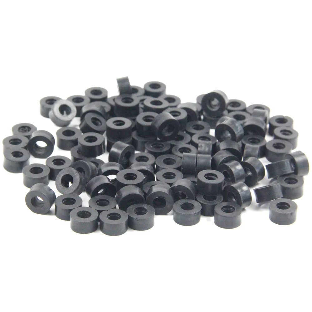 5mm Thick Black Nylon Round DIY Sheath Holster Spacers O-Ring Flat Fastener Rubber Bumper Washer