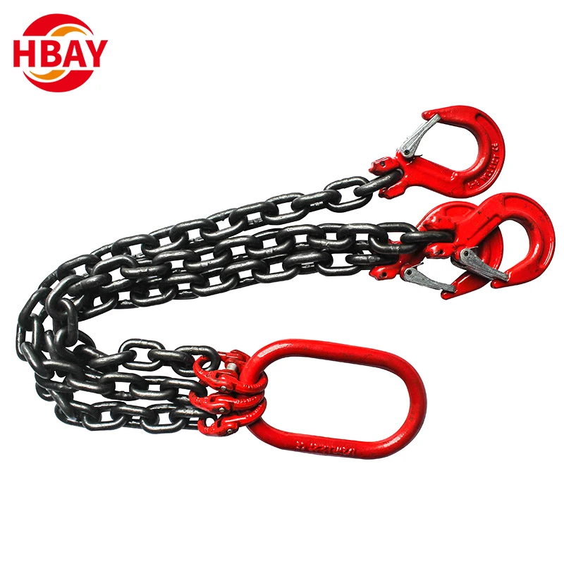 ANYUE High Quality Grade 80 Chain Sling High Grade Rigging Hardware Lifting Zinc-Finished Welded Conveyor Chain