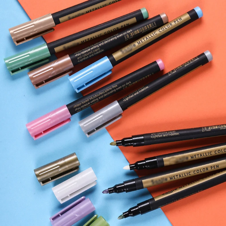 
Color big head 10-color metal paint marker 