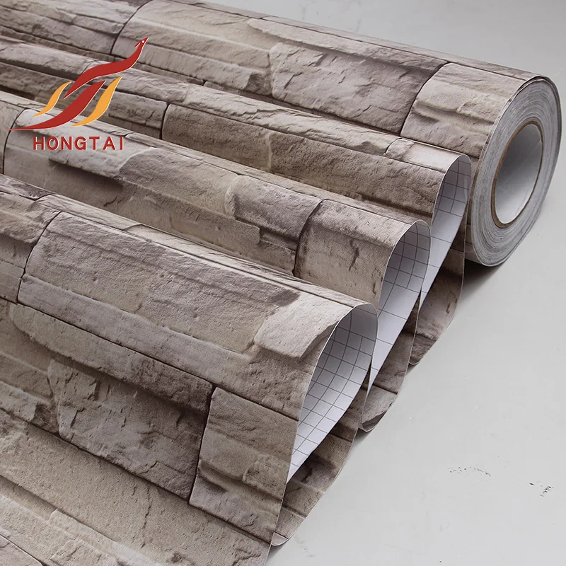 1.22m 3D brick pattern wallpaper PVC wallpaper with glue interior decoration