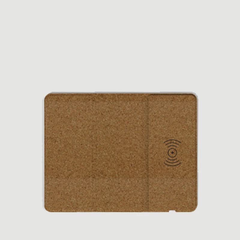 2022 Environmental Friendly Cork Flat Clicker Mouse Pad With Wireless Charger Technology Giveaways