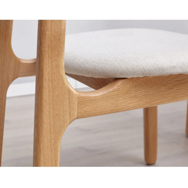 Mid Century Wooden Elegant Dining Room Chairs Upholstered Restaurant Chair