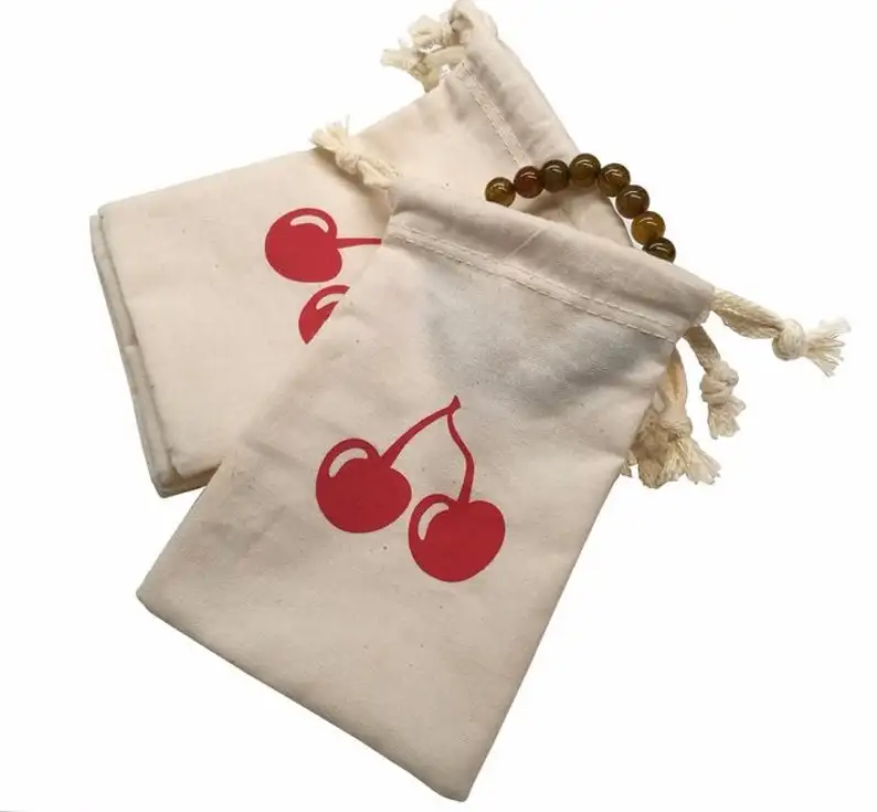 
Eco-friendly Resuable Cotton Drawstring Bag 
