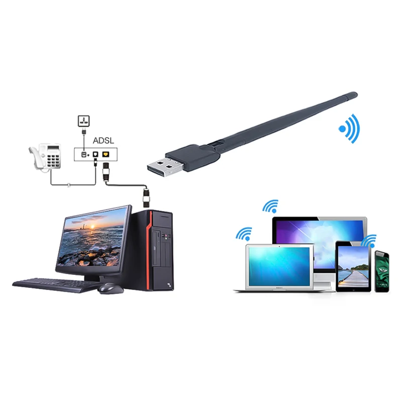  Настроить 802 11g/n/b ralink rt 5370 usb wifi Антенна dongle для сильного декодера
