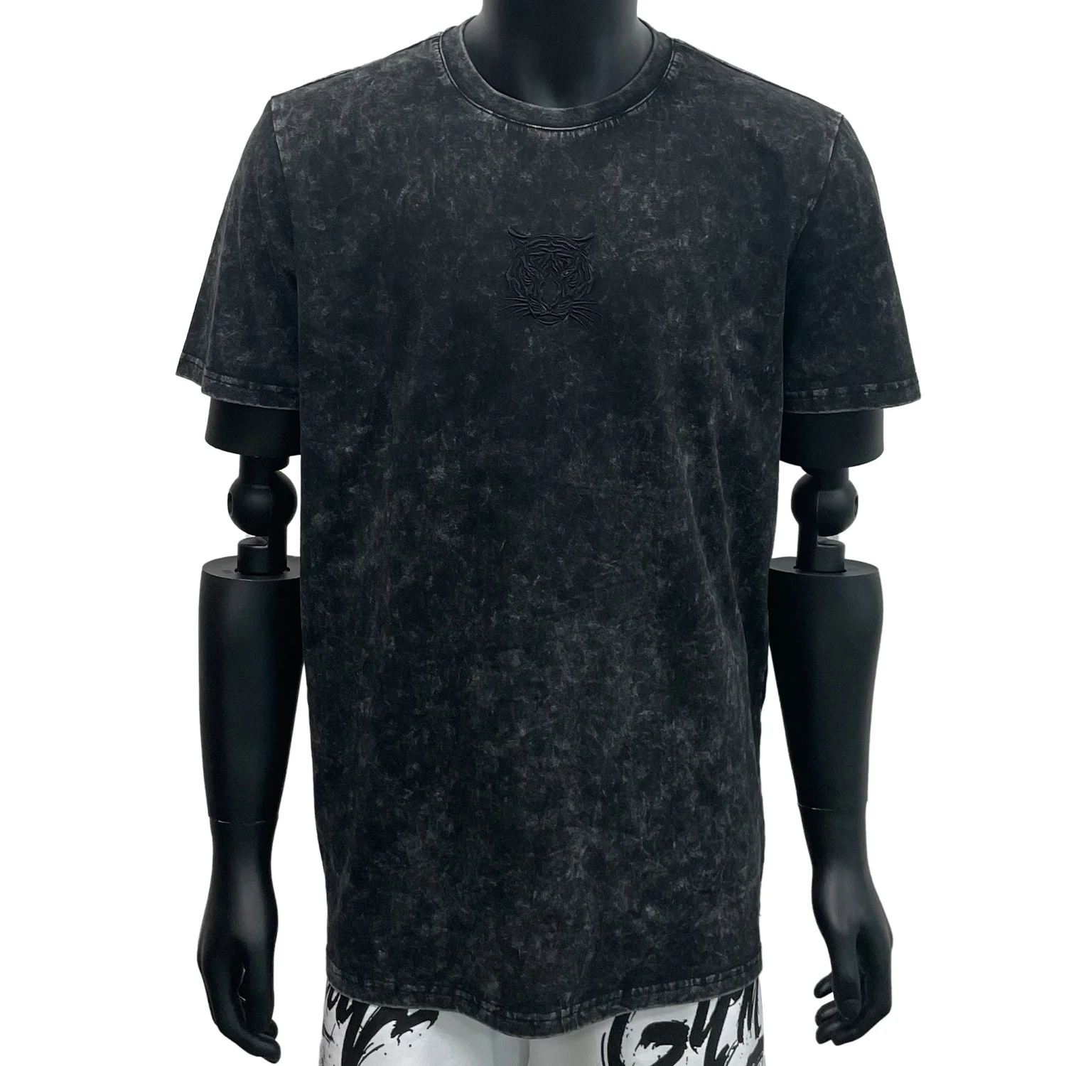 Men Stone Wash Tshirt Custom Vintage Anime Cotton T-shirt OEM Blank Vintage Rock T-shirt