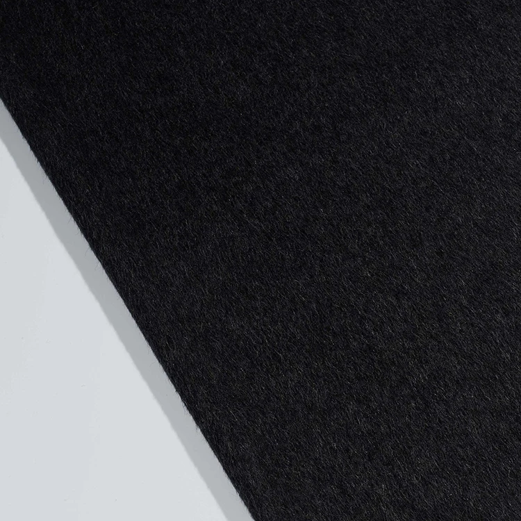 Winter Wool/polyester Blended Plush 80% Wool Alpaca 375g/m Woven Long Coat Fabric