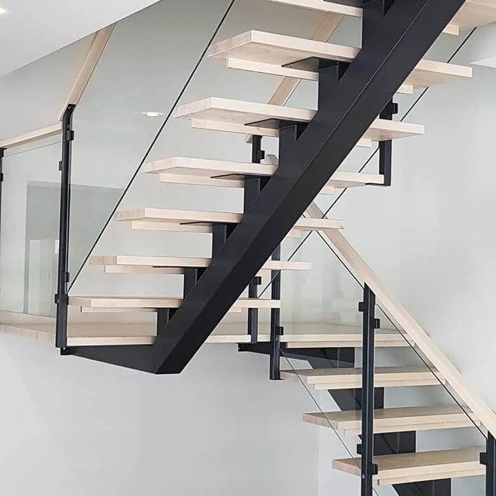 Прямая u-образная деревянная лестница с американским дизайном из массива белого дуба от фабрики лестницы Foshan