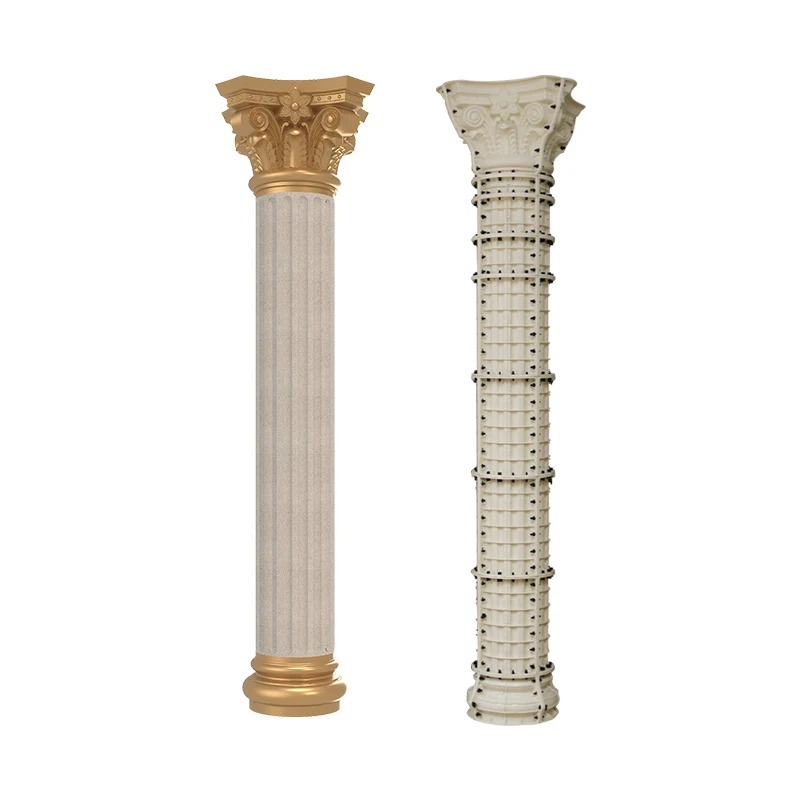 25cm x 340cm concrete mold   Roman column pillar plastic decorative round casting post precast abs cement construction house fo