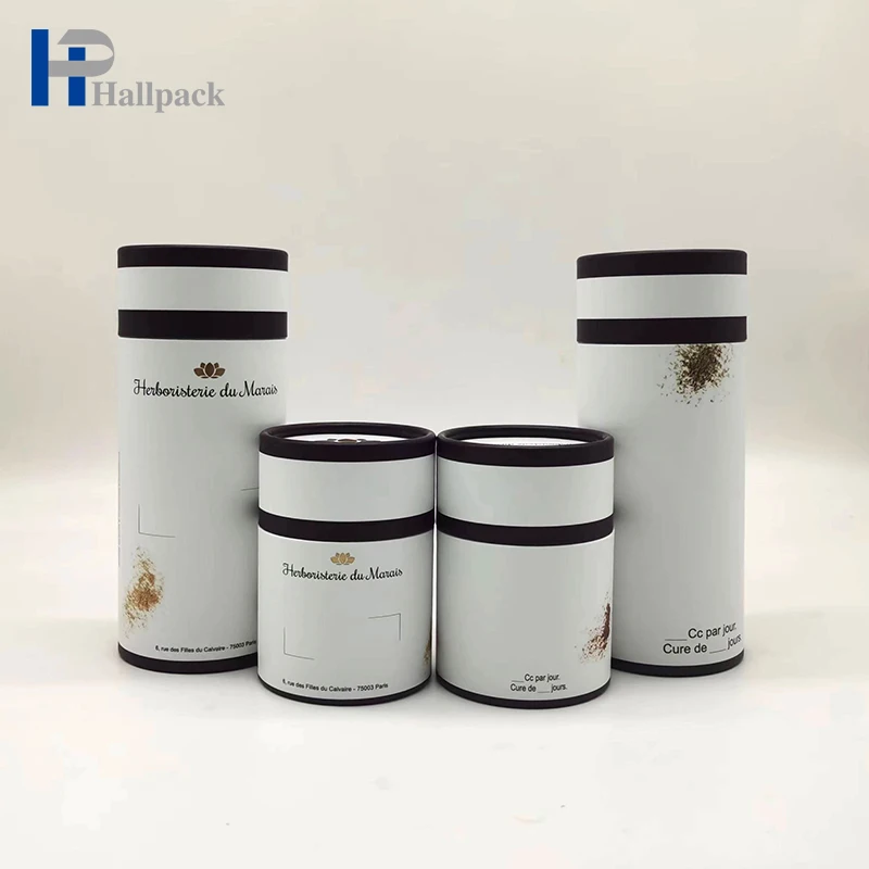Bio-degradable Food Grade Cardboard Cylinder Box Spice Paper Tube Packaging