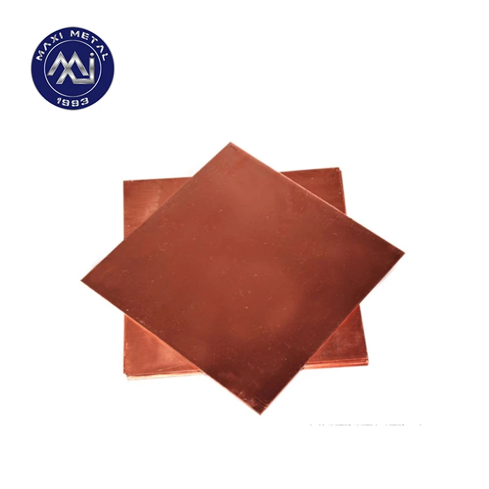 High quality 99.999% 0.5mm 2.5mm 8mm thick yellow copper sheet metal c1100 0.8mm thickness