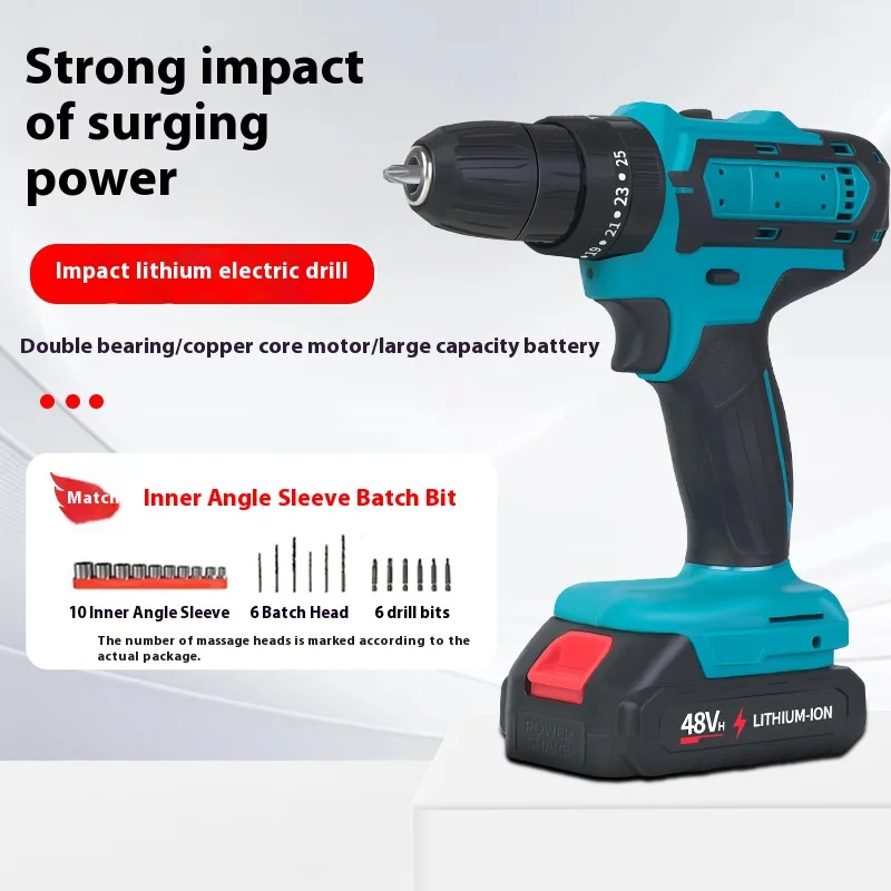 New Promotion Electric Tools Handheld Power Drills Mini Hand Machine Assur Rechargeable Drill