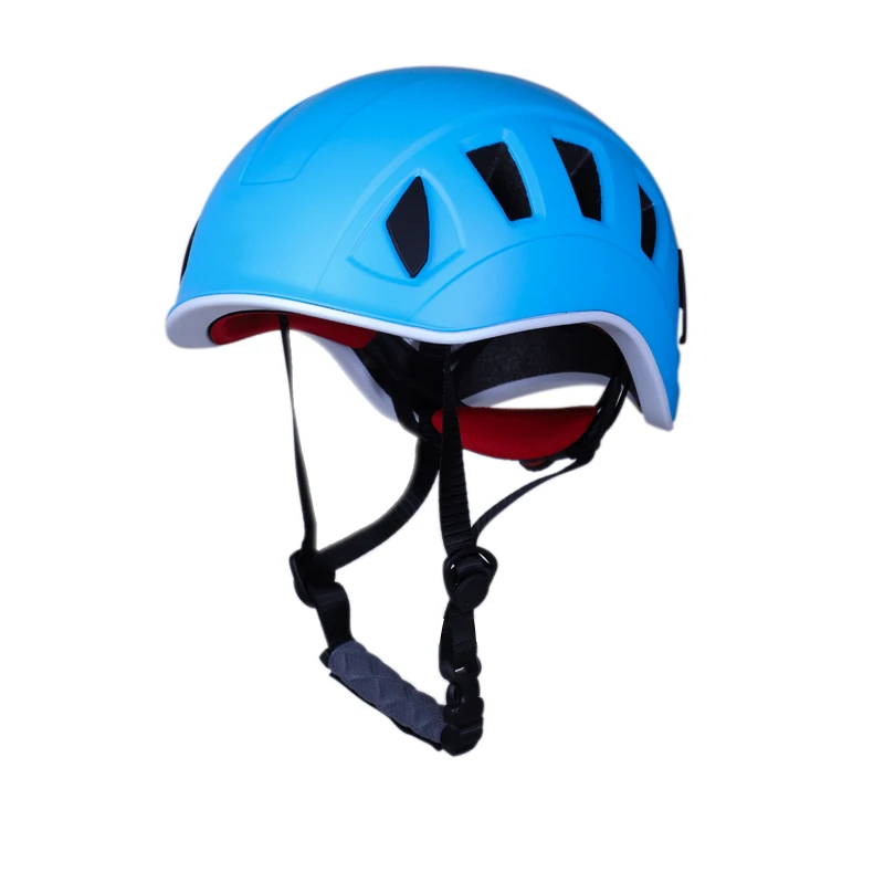 
Outdoor climbing black safety breathable Polycarbonate plastic climbing helmet 