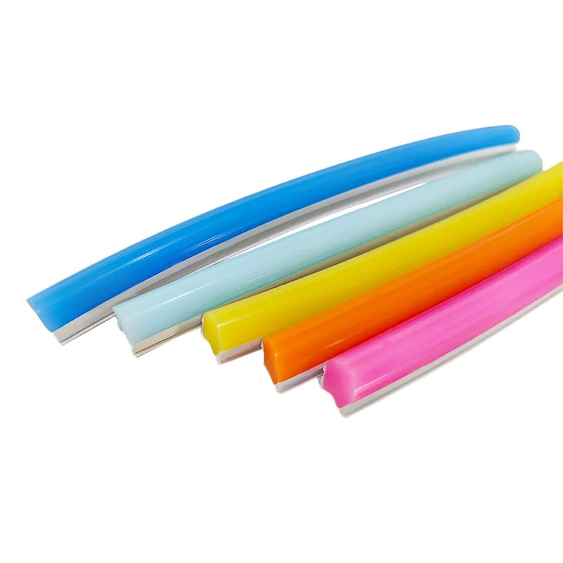 Multicolor diy neon led flex bendable light silicone tube 12v 24v mono color neon strip lights