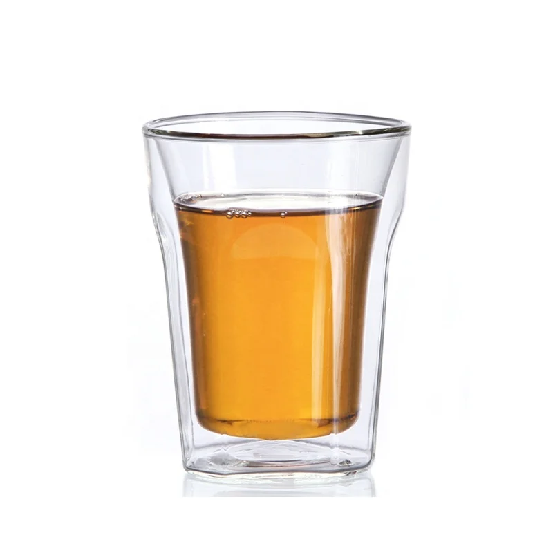 classical double wall hot drinks heat proof glass coffee tea tumbler