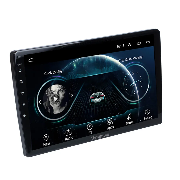 10.1' Autoradio 2 Din Android Car Radio Stereo 2Din HD 2.5D Tempered Glass Touch Screen Car Video WIFI GPS BT