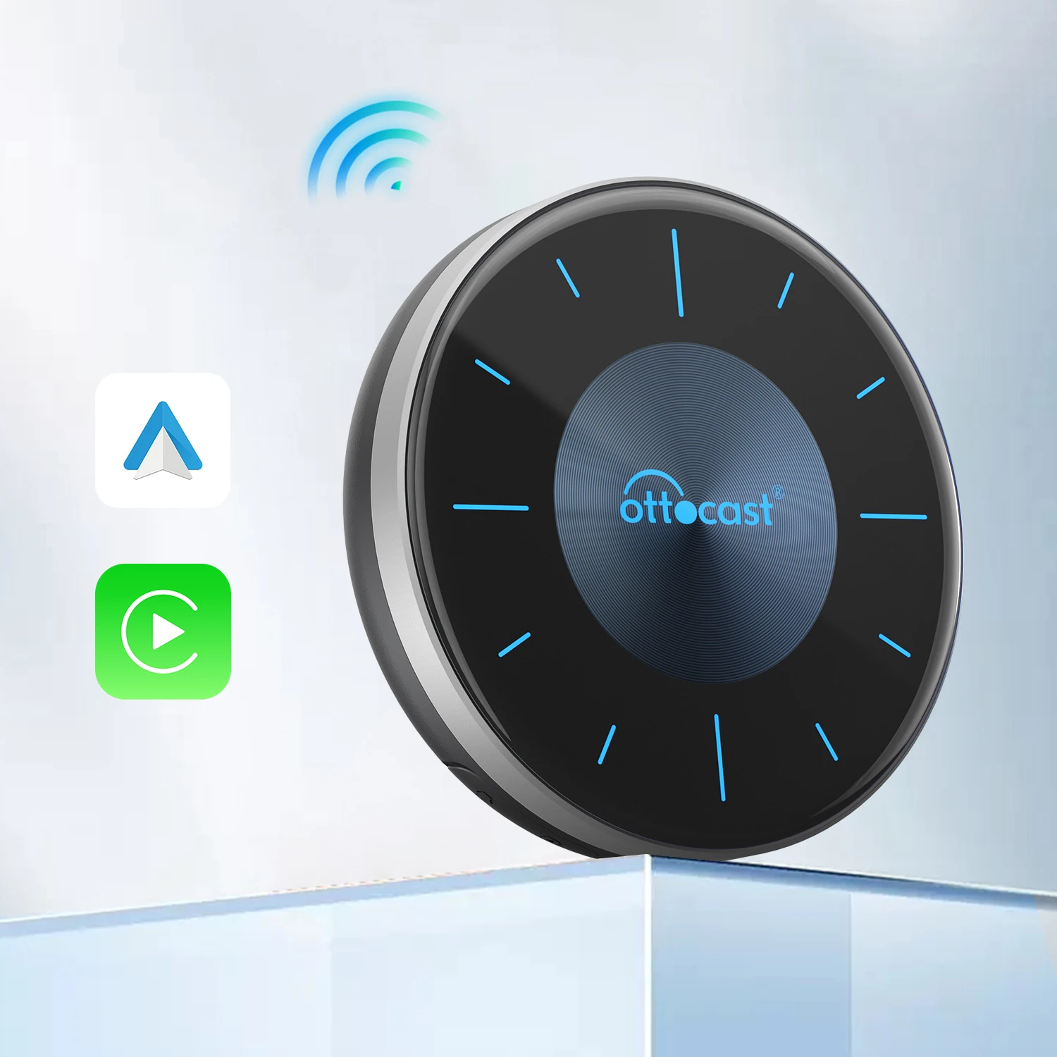 Ottocast New OttoAIbox P3 Car AI Box Wireless Carplay And Android Auto Mini Car Ai Box Carplay Adapter for Netflix YoutTube