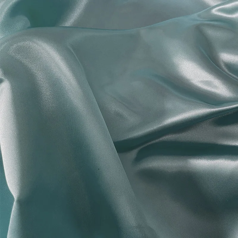 Shiny 100% Polyester 75D*300D Thick Mikado Satin Fabric for Wedding Dress