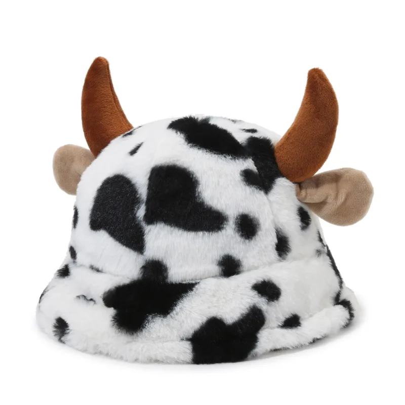 New Unisex Winter Cow Fisherman Bucket Hat Custom Designed for Outdoor Sports Sun Protection Fabric Printed Tape Pattern