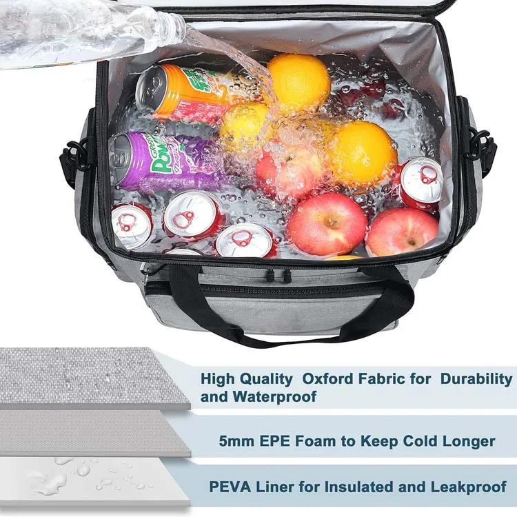 large capacity personalized portable cooler bag ice pack lunch box insulation cooler box
