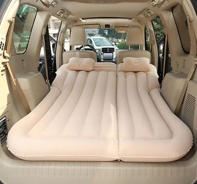 New Portable flocking with PVC Travel Car Back Seat Sleep Rest Inflatable Mattress Air Bed Car Bed