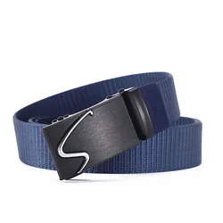 Outdoor Tactical Nylon Duty Cheap Web Canvas Automatic Buckle Fabric Belt Factory Wholesale