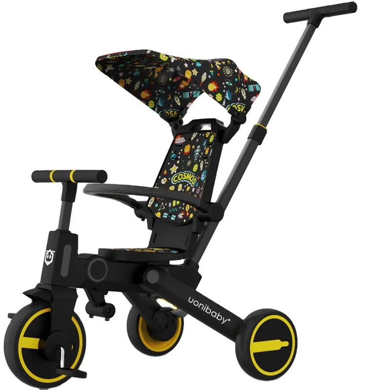 
 Новый детский трехколесный велосипед 7 в 1 можно сложить и хранить для удобства. Три цвета на заказ  