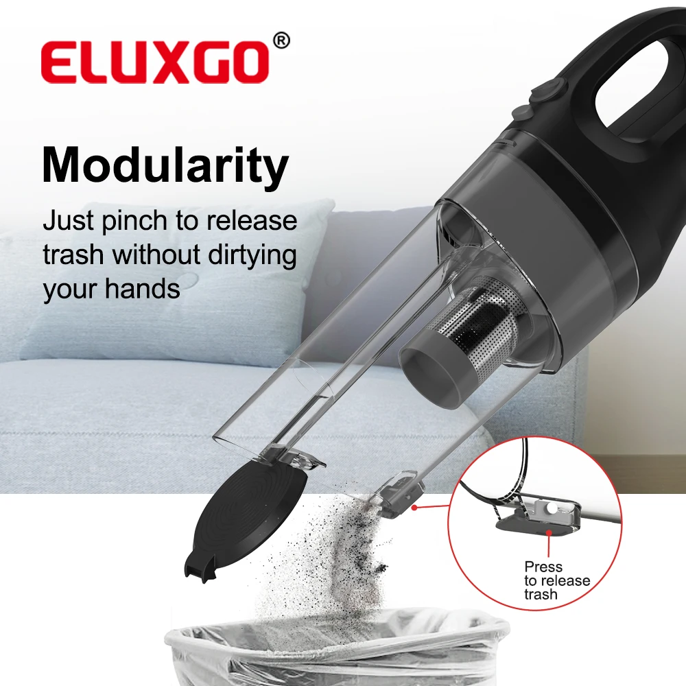 ELUXGO Wireless Carpet Cleaning Machine Smart Home Appliances Vacuum Cleaner for Car SVC1015-L