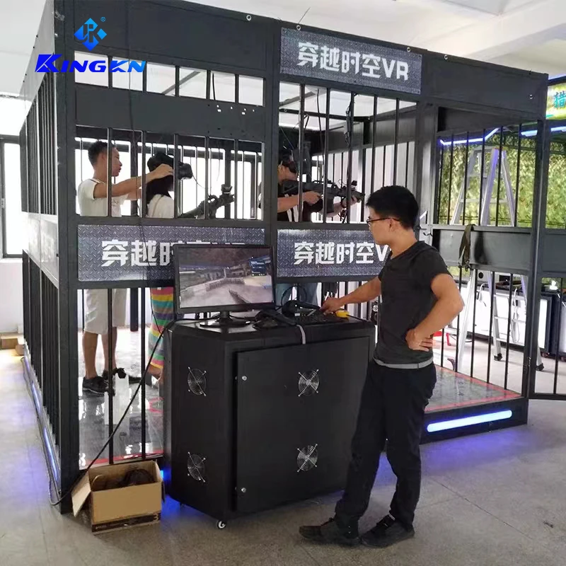 Kingkn Hot sale 9d vr virtual reality simulator equipment vr simulator multi player shooting game machine