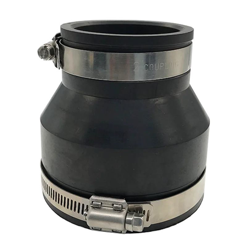 Flex Pvc Rubber Drain Pipe Couplings With Stainless Steel Clamps Flexible Rubber Coupling For Motors