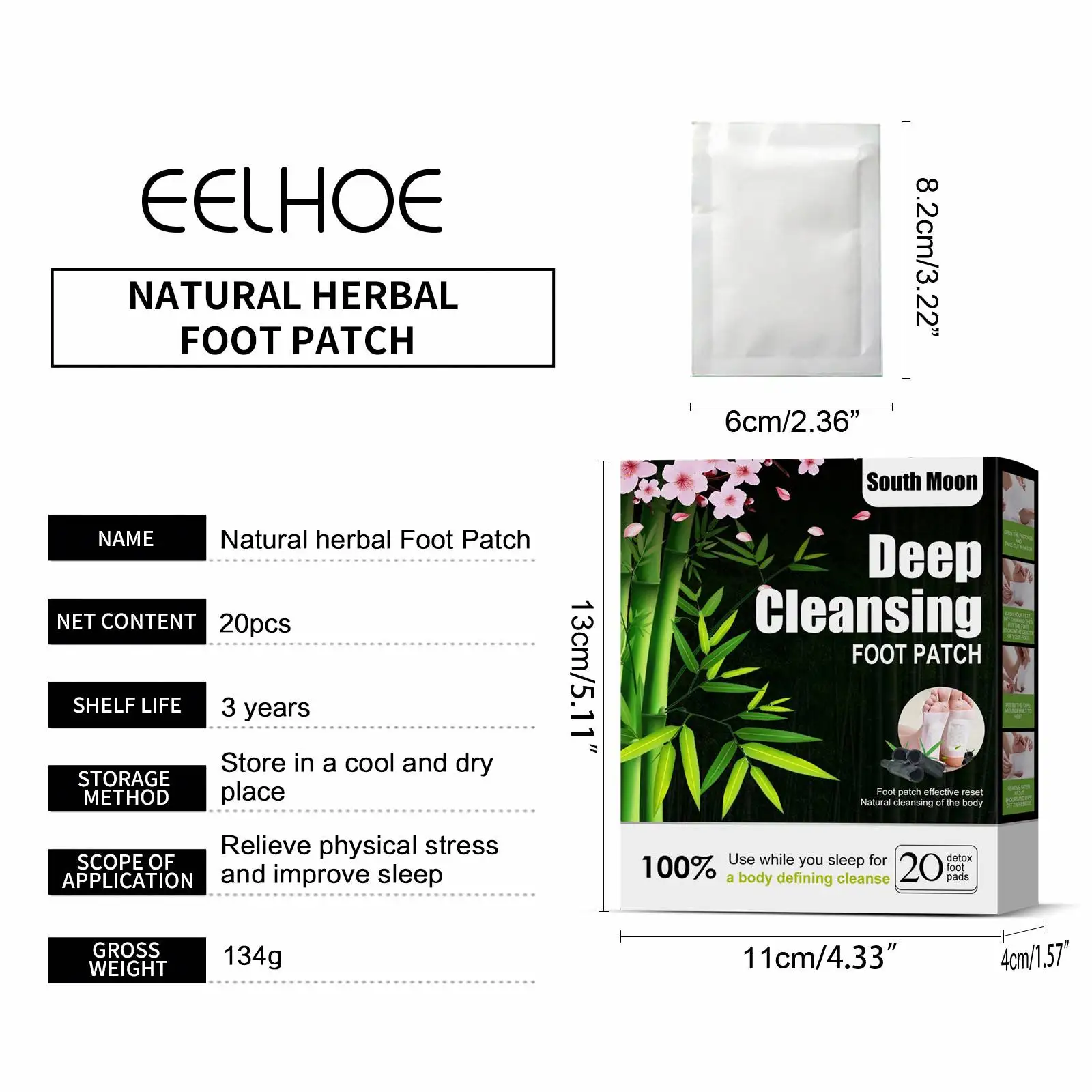 OEM ODM Deep Cleansing Foot Pads Stress Relief Foot Care with Bamboo Vinegar Ginger Powder with Premium Ingredients