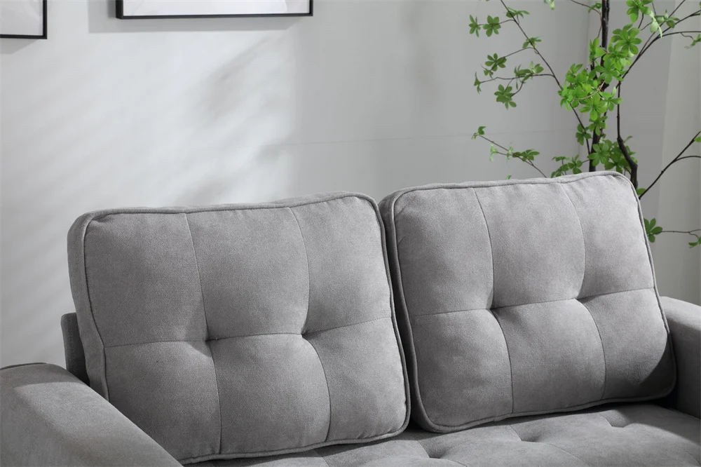 European Nordic Convertible Sofa Come Bed Floor Sofa Bed Gray Black Fabric Velvet Futon Sleeping Couch Loveseat 2 Seaters