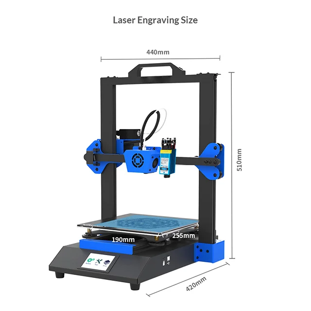 XY-3 SE  extremely lightweight 3.5 inch touch screen spring steel heated bed 3d printer