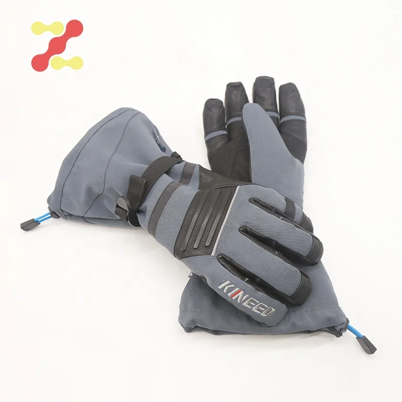 Custom logo men winter warm touch screen skiing gloves manufacture