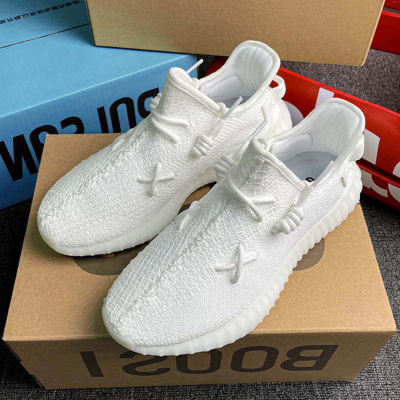 Yeezy 350 г., обувь для женщин, оптовая продажа, оригинальные брендовые кроссовки, теннисная дышащая повседневная обувь для бега, светоотражающая обувь Yezzy Yeezy 350 V2