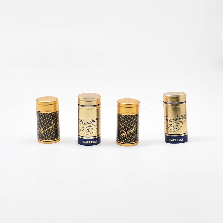 Термоусадочные колпачки из ПВХ и алюминиевой фольги на заказ для бутылок шампанского вина ликера термоусадочная обертка в полоску