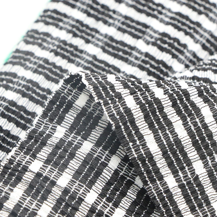 Hot Sale Women Dress Polyester spandex knitted Crinkle Crepe clothing Fabric