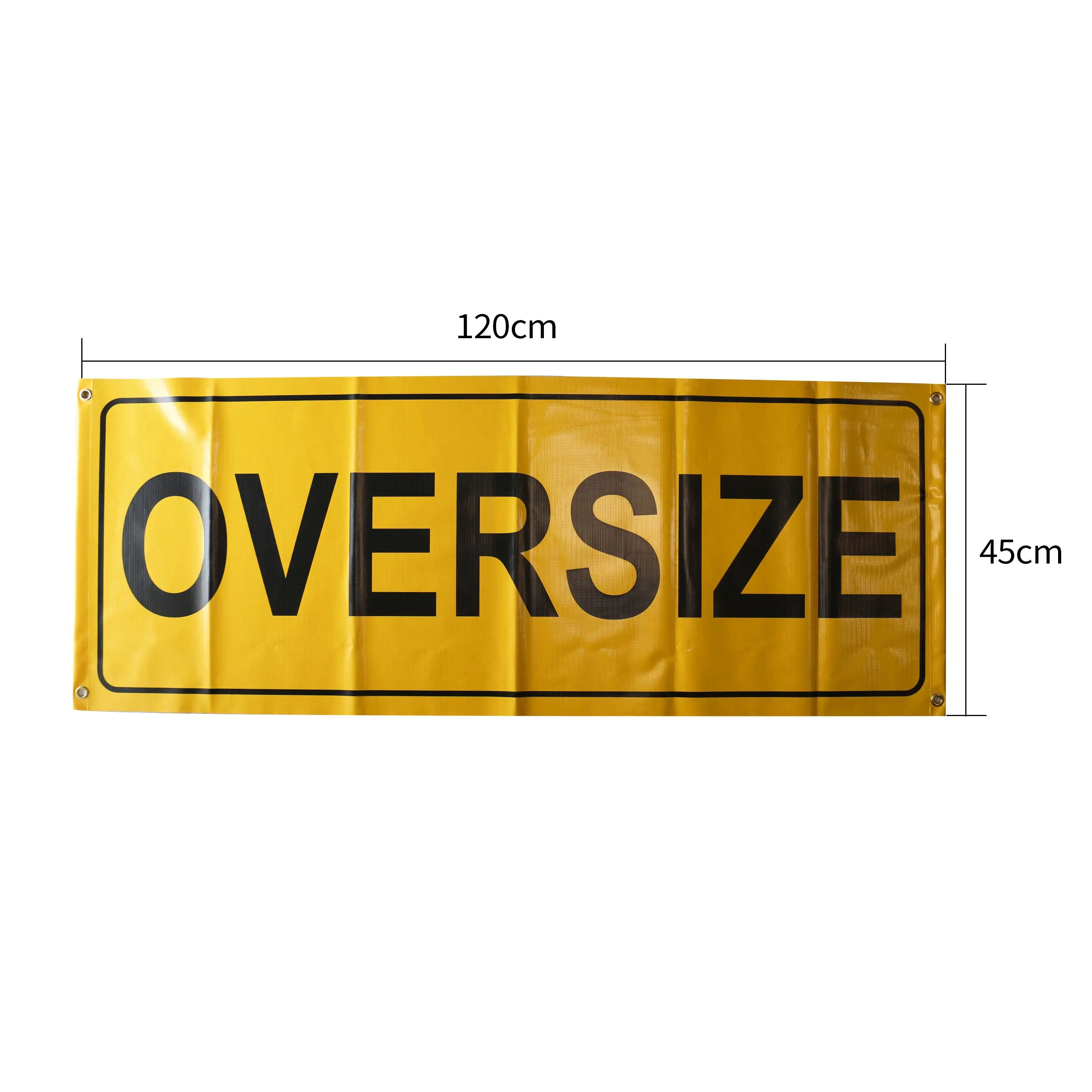 Reflective Australia 1200x450 MM Wide Long Vehicle Truck Tie Ropes Class 2 Reflective Vinyl Oversize Load Banner