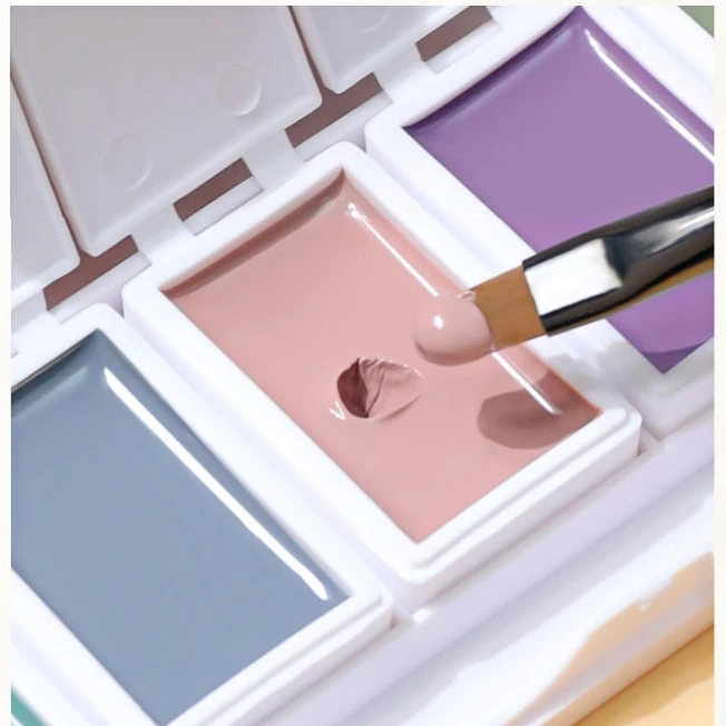 MyBeautyNails OEM Private Logo 6 Color Set Nail Art Pudding Clay Color Gel HEMA Free Organic Solid Cream Gel Nail Polish Palette